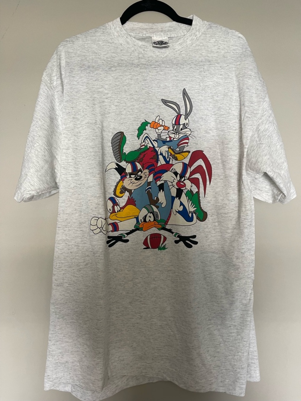 ACME ClothingLooney Tunes Graphic Tee with Bugs Bunny and Friends - Heather Gray